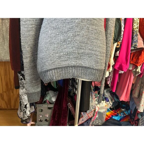 Toad&Co Horny Toad MERINO WOOL Eclair Sweater Gray V- Neck Long sleeve Ribbed M - Picture 2 of 9